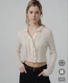 the barnnet Hale Frill Mohair Cardigan - メルカリ