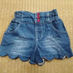 Daddy Oh Daddy デニム ショートパンツ スカラップのサムネイル