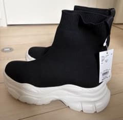 ニットスニーカーブーツ ブラックのサムネイル