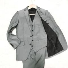 五大陸 オンワード樫山 グレー 3ピース スーツ L - メルカリ