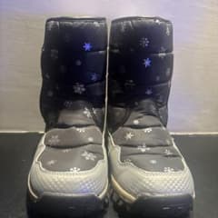 COGA キッズ スノーブーツ 雪柄 ブラックのサムネイル