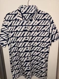 PUMA パターンポロシャツ H7 ホワイト/ネイビーのサムネイル
