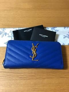 14日まで道楽様専用 YSL 長財布 ロイヤルブルーのサムネイル