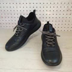 ECCO エコー スニーカー シナプス レザースニーカー 黒 23.5cm 37