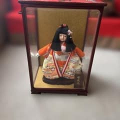日本人形 市松人形 着物 有鳳 節句 ガラスケース入り人形 - メルカリ