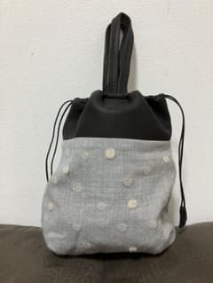 mina perhonen レザー 切替 バッグ ミニ 巾着tama yuki mina perhonen レザー 切替 バッグ ミニ 巾着tama yuki - メルカリ