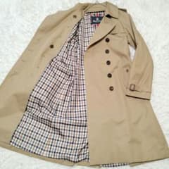 【美品】アクアスキュータム☆現行　ユニオンジャック　チェック　トレンチコート 美品】アクアスキュータム☆現行 ユニオンジャック チェック トレンチ