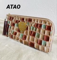 美品☆ATAO limo ヴィトロ L字ファスナー 長財布 タイル エナメル 美品☆ATAO limo ヴィトロ L字ファスナー 長財布 タイル エナメル