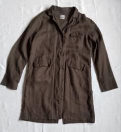 IDEE POOL いろいろの服 リネンアトリエコート こげ茶のサムネイル