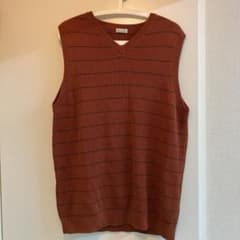 Steven alan ボーダーニットベスト　Lのサムネイル