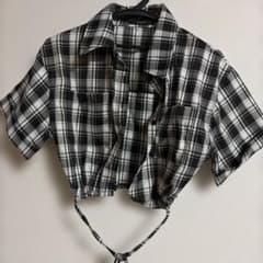 EMODA チェック柄 クロップドシャツのサムネイル