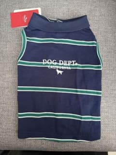 DOG DEPT ボーダーポロシャツ ネイビー Sサイズのサムネイル