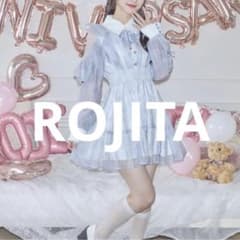 ☆ ROJITA 花柄ミニワンピース ブルー - メルカリ