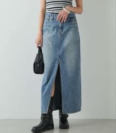 Whim Gazette デニムスリットスカート 未使用 - メルカリ