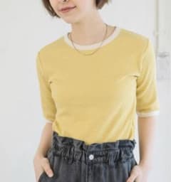 RETRO GIRL ボーダーテレコ半袖Teeのサムネイル