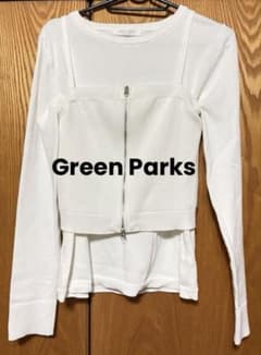 美品　Green Parks 薄手トップス　ビスチェ　ホワイト　セットアイテムのサムネイル
