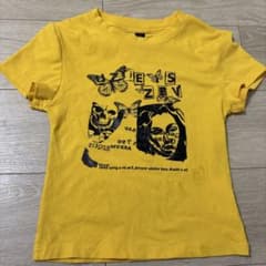 グラフィックプリント 半袖Tシャツ イエロー Sサイズのサムネイル
