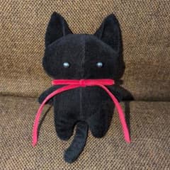 No.14 黒猫ぬいぐるみ ハンドメイド - メルカリ
