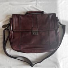 FOSSIL レザー ショルダーバッグ ブラウンのサムネイル