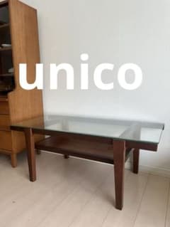 訳あり》unico ウニコ テーブル 木製 ガラス天板 - メルカリ