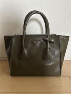 大幅値下＊ 美品 プラダ PRADA ハンドバッグ カーキ B2625M - メルカリ