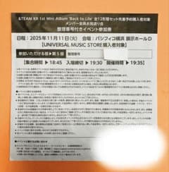 &TEAM Back to Life メンバーお見送り会 参加券 - メルカリ