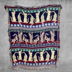 vintage ネイティブ柄 ウールラグ 赤 123 玄関マット 北欧 ナバホ柄