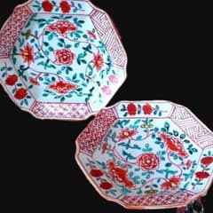 新品2客 九谷焼 山本恭代 色絵花唐草紋 隅切六角皿 新品2客 九谷焼 山本恭代 色絵花唐草紋 隅切六角皿 - メルカリ