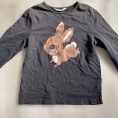 H&M 長袖カットソー ウサギプリント 140cmのサムネイル