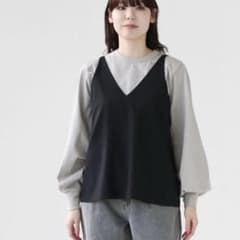 mizuiro ind ミズイロインド ジョーゼットキャミソールVネックブラック