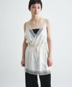 CODE A lace trim slip dress レーススリップドレスのサムネイル