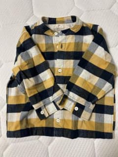無印良品キッズ 長袖シャツ チェック柄 100cmのサムネイル