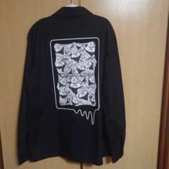 一二三屋　 Drip & Roll 長袖シャツ 黒のサムネイル
