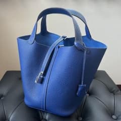 牛革 本革 バケツ型 バッグ キューブバッグ レンヌ ロイヤルブルー 