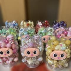 u*i様 カラフルビーズセット キャラクター型(yellow)のサムネイル