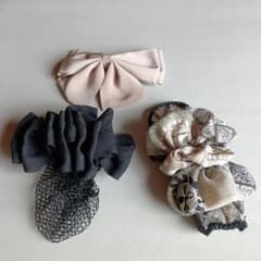 シニヨンカバー ヘアクリップ 3点セットのサムネイル