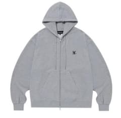 WOOALONG ウアロン グレー ジップアップパーカーのサムネイル