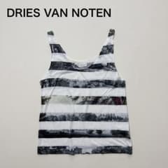 DRIES VAN NOTEN ノースリーブカットソー　ボーダー　プリント DRIES VAN NOTEN ノースリーブカットソー ボーダー プリント - メルカリ