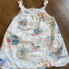 baby GAP ノースリーブ ワンピース 地図柄 12-18mのサムネイル