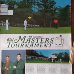 1998年 壁掛けカレンダー/ 61stマスターズ 、タイガーウッズ初優勝