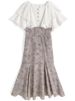 GRL 花柄ドッキングマーメイドワンピース[on337a] Lサイズのサムネイル