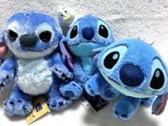 スティッチ ぬいぐるみ 3点 実写 寝そべり 星空サンセット