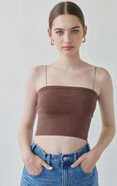 新品未使用☆ALEXIA STAM シアークロップドトップス (F) ALEXIA STAM（アリシアスタン）の「Boat Neck Sheer Cropped