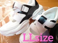 しまむら　おなつ　スニーカー　サンダル　ホワイト　LL　タグ付き新品のサムネイル
