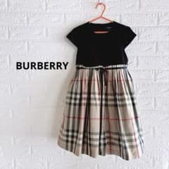BURBERRY 半袖ワンピース ドッキングドレス ノバチェック 【120