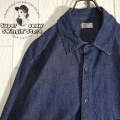 人気 リーバイス 長袖デニムシャツ XL ネイビー アーキュエイトステッチ 古着 人気 リーバイス 長袖デニムシャツ XL ネイビー アーキュエイト