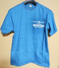 フラットヘッド Tシャツ 42 THC 3本針の1本外し アメカジ ブルーのサムネイル