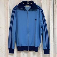 80s adidas トラックジャケット　デサント　4号 希少】80s adidas トラックジャケット デサント製 4号 ブラック