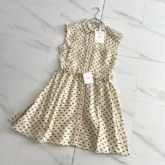 極美品 替えボタン付✨Dior ハート柄 ベルト付 ノースリーブシャツワンピース 極美品 替えボタン付✨Dior ハート柄 ベルト付 ノースリーブシャツ