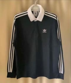 adidas アディカラーラグビーポロシャツ ブラック Мのサムネイル